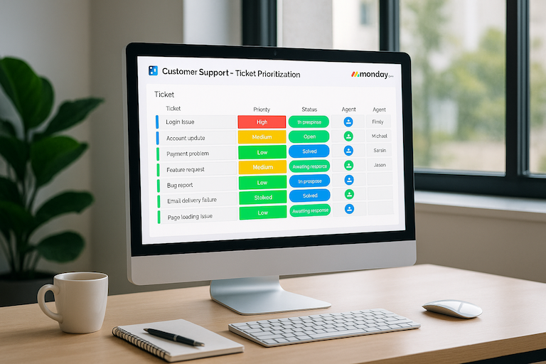 AI vs Manual Lead Scoring: Which Method Works Better? Article - open laptop with AI Analytics title on the screen and pie chart + bar chart